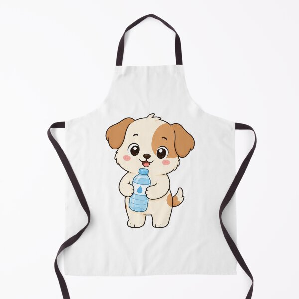 Item preview, Cute Puppy Holding Water Bottle Kawaii Cartoon Hydration Design designed and sold by Seculinator.
