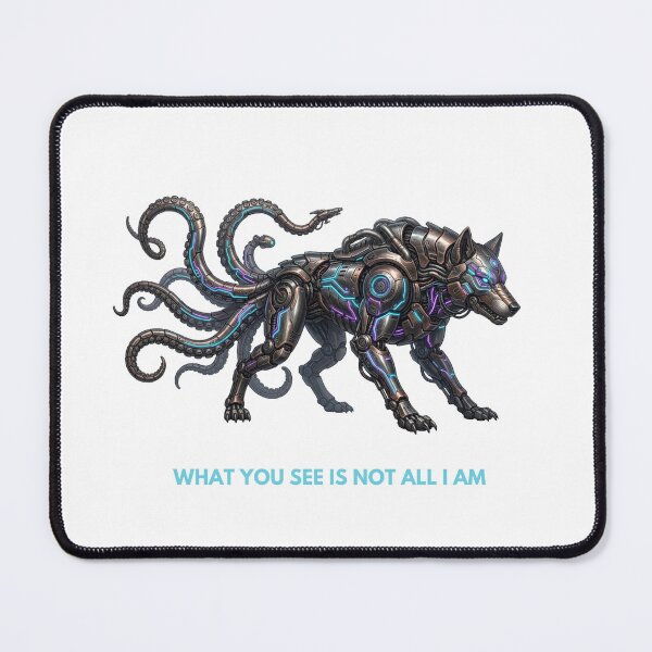 Item preview, What You See Is Not All I Am — Cyber Wolf Hybrid Art designed and sold by CalmFrameArt.