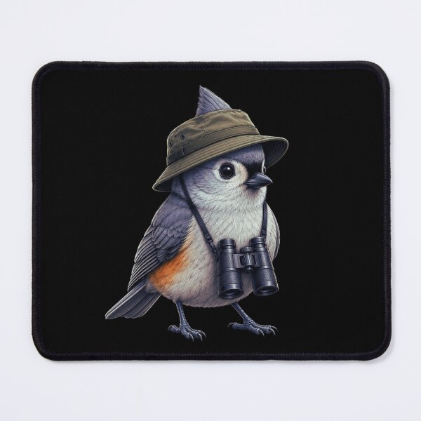 Item preview, Birdwatcher Bird with Binoculars and Safari Hat designed and sold by FormalDehyena.