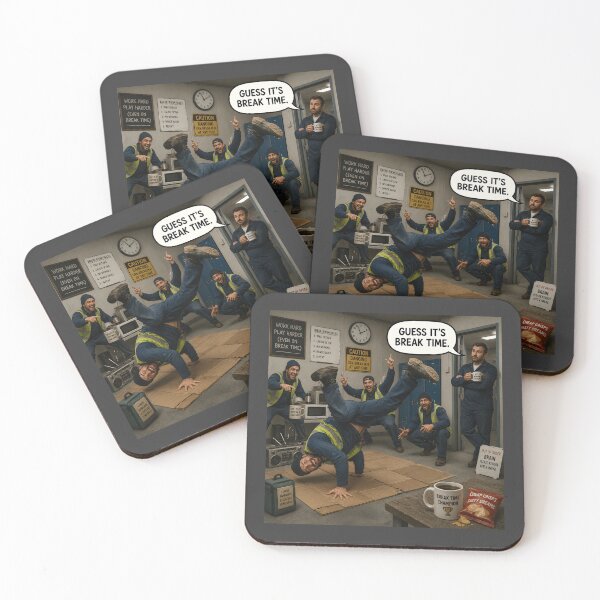 Item preview, Guess It's Break Time Funny Factory Worker Break Room Design designed and sold by Hornace88studio.