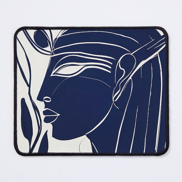 Item preview, Cleopatra, Egyptian pharaoh - Blue Abstract Art designed and sold by shadow-bloom.