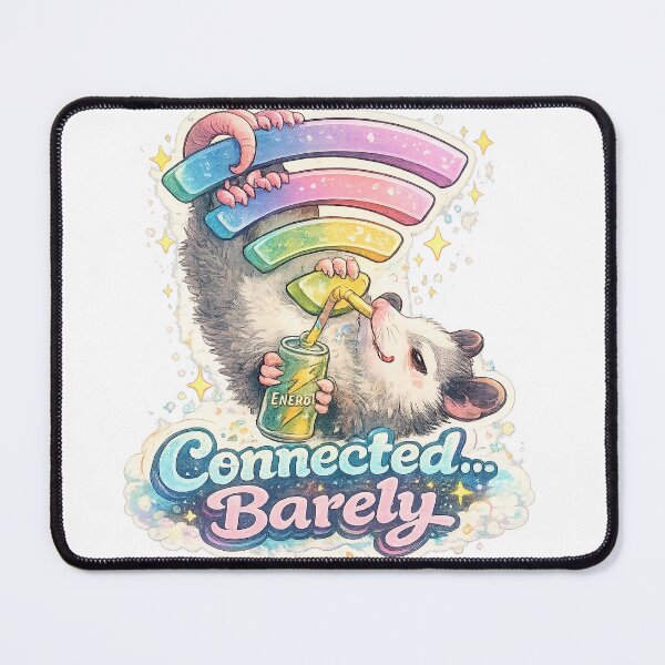 Item preview, Connected... Barely – Funny Possum Wi-Fi Meme T-Shirt designed and sold by NarpLTD.
