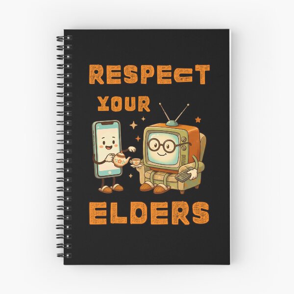 Item preview, Respect Your Elders Funny Retro TV and Smartphone Technology designed and sold by LunaMagicStudio.