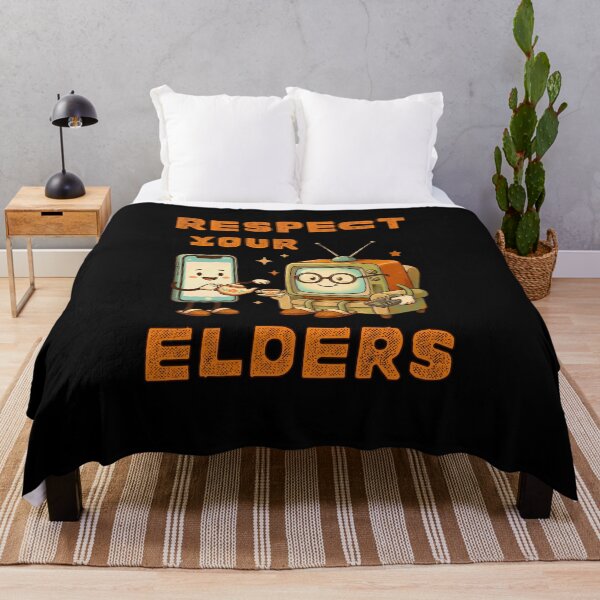 Item preview, Respect Your Elders Funny Retro TV and Smartphone Technology designed and sold by LunaMagicStudio.