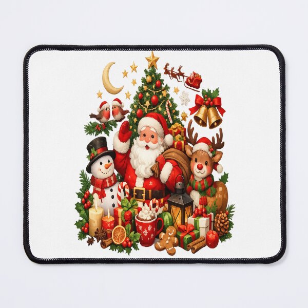 Item preview, Christmas Santa Claus with Snowman & Reindeer designed and sold by 4kabishop4.