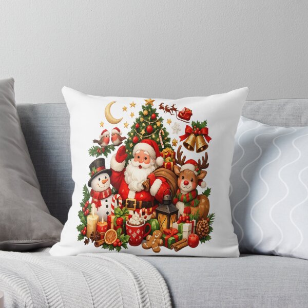 Item preview, Christmas Santa Claus with Snowman & Reindeer designed and sold by 4kabishop4.