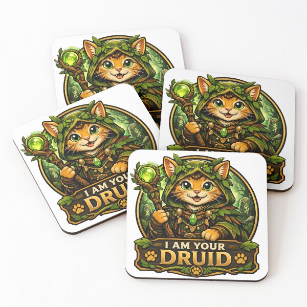 Item preview, Cute Cat Druid designed and sold by ZiemSynd.