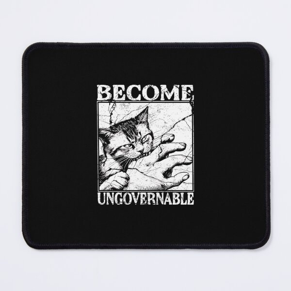 Item preview, Become Ungovernable - Black Cat Biting Hand Funny Meme designed and sold by Rahamkshop.