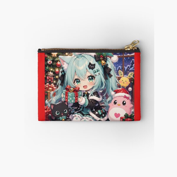 Artikelvorschau, Anime Christmas Girl Mint – Kawaii Holiday Design with Presents entworfen und verkauft von Revyra.