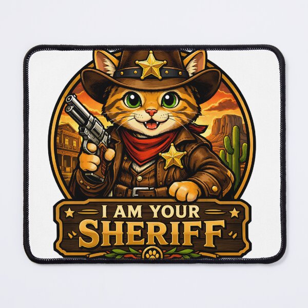 Item preview, Cute Cat Sheriff designed and sold by ZiemSynd.