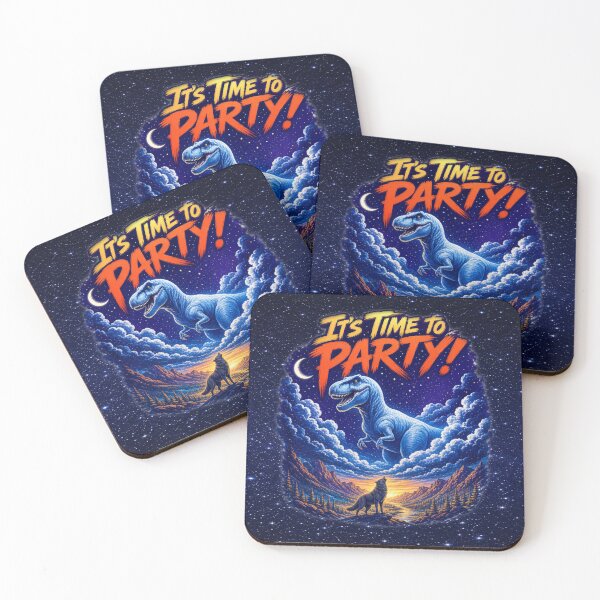 Item preview, It’s Time to Party! – Cosmic Dino Celebration designed and sold by MysticOzzy.