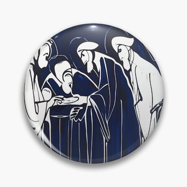 Item preview, Clergy - Blue Abstract Art designed and sold by shadow-bloom.