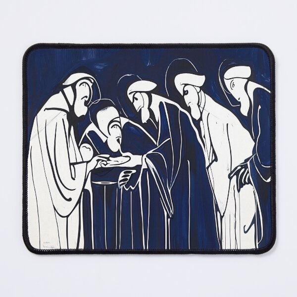 Item preview, Clergy - Blue Abstract Art designed and sold by shadow-bloom.