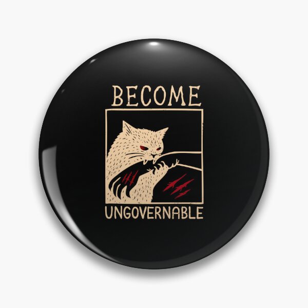 Item preview, Become Ungovernable - Black Cat Biting Hand Funny Meme designed and sold by Rahamkshop.