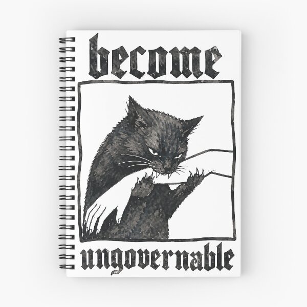 Item preview, Become Ungovernable Gothic Cat Meme designed and sold by lvlupthreads.