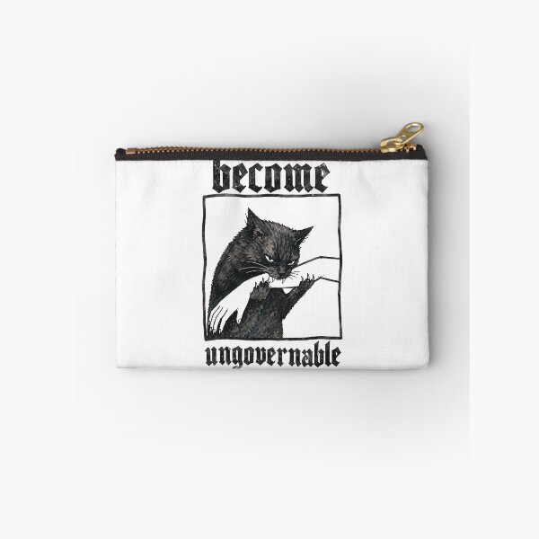 Item preview, Become Ungovernable Gothic Cat Meme designed and sold by lvlupthreads.