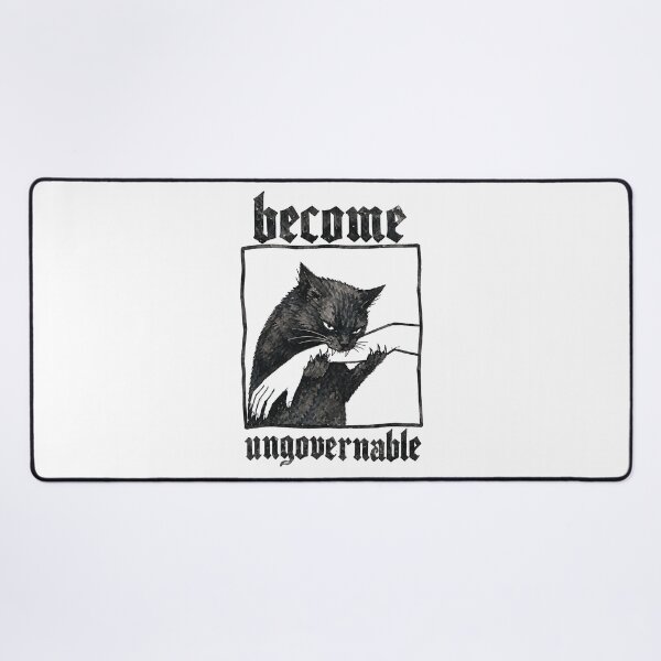 Item preview, Become Ungovernable Gothic Cat Meme designed and sold by lvlupthreads.