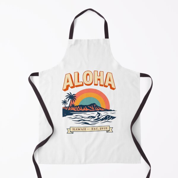 Item preview, Classic Hawaiian Surf Culture Retro Mountain Sunset designed and sold by BumbleBloom7.