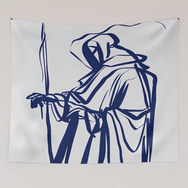 Item preview, Cleric - Blue Abstract Art designed and sold by shadow-bloom.