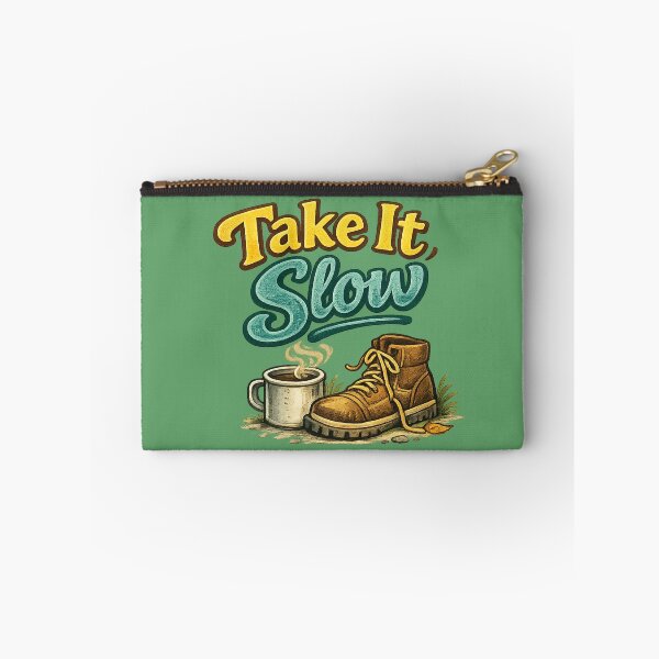 Item preview, Take It Slow – Cozy Hiking & Coffee Outdoor Lifestyle Illustration designed and sold by RosalesArts.