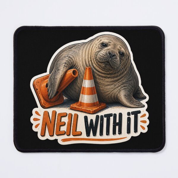 Item preview, Neil The Seal Funny Elephant Seal designed and sold by SMARTKIT DESIGNAGENCY.