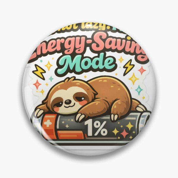 Item preview, I'm Not Lazy I'm on Energy-Saving Mode – Sleeping Sloth on Low Battery designed and sold by Shirtastically.
