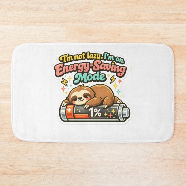 Item preview, I'm Not Lazy I'm on Energy-Saving Mode – Sleeping Sloth on Low Battery designed and sold by Shirtastically.