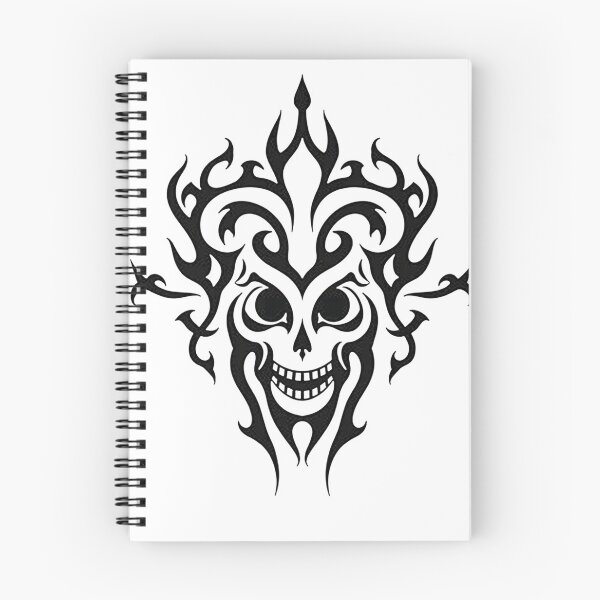 Item preview, Bold Tribal Skull Tattoo Flash - Pure Linework Design designed and sold by Qubivibe.