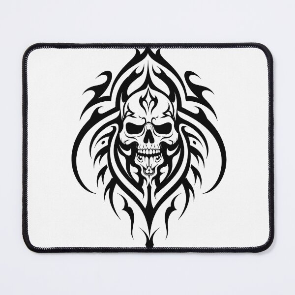Item preview, Bold Tribal Skull Tattoo Flash Design designed and sold by Qubivibe.
