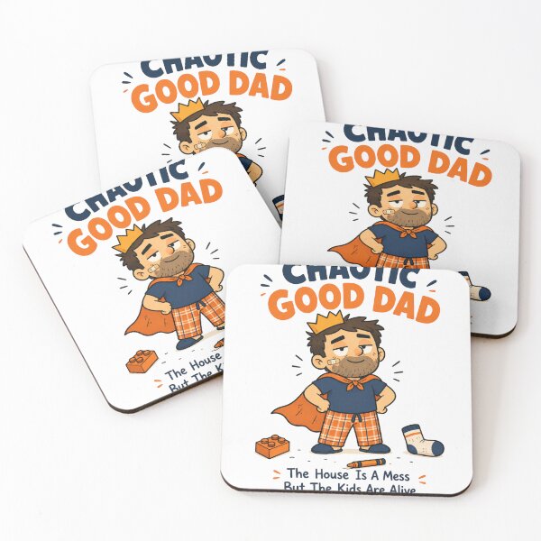 Item preview, Chaotic Good Dad The House Is A Mess But The Kids Are Alive Cute Funny Cartoon Dad Gift designed and sold by Nightarel.