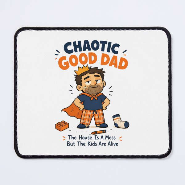 Item preview, Chaotic Good Dad The House Is A Mess But The Kids Are Alive Cute Funny Cartoon Dad Gift designed and sold by Nightarel.