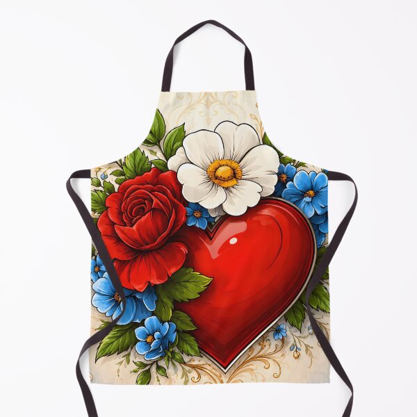Item preview, Hearts 15 - Heart Rose and Daisy Illustration designed and sold by NikaNavi.