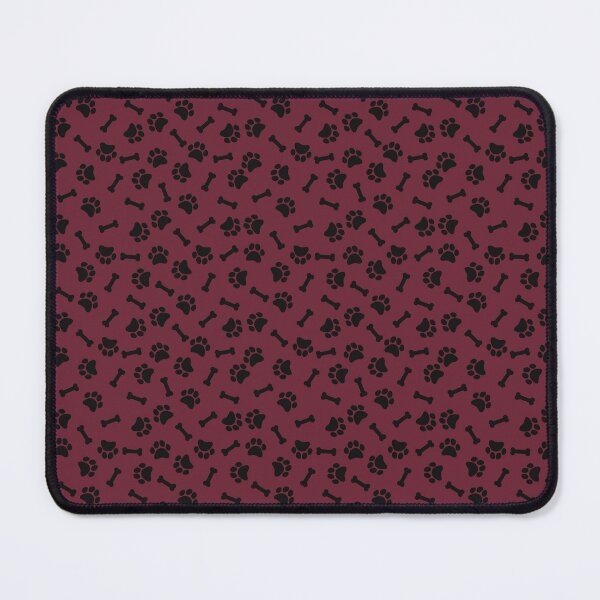 Item preview, Burgundy And Black Dog Paw And Bone Pattern designed and sold by pattern-archive.