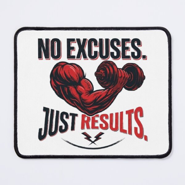 Item preview, No Excuses Just Results Gym T-Shirt | Fitness Motivation Workout Graphic designed and sold by Faisal Shah.