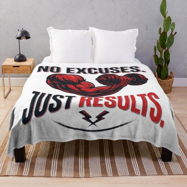 Item preview, No Excuses Just Results Gym T-Shirt | Fitness Motivation Workout Graphic designed and sold by Faisal Shah.