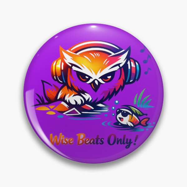 Item preview, Gradient‑Stroke Owl Art – “Wise Beats Only” Modern Animal Illustration designed and sold by EdgeSphere.