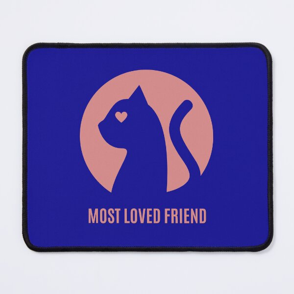 Item preview, Most Loved Friend Cat T-Shirt Minimalist Cat Lover Gift Cat Mom Graphic Tee designed and sold by oonproducts.