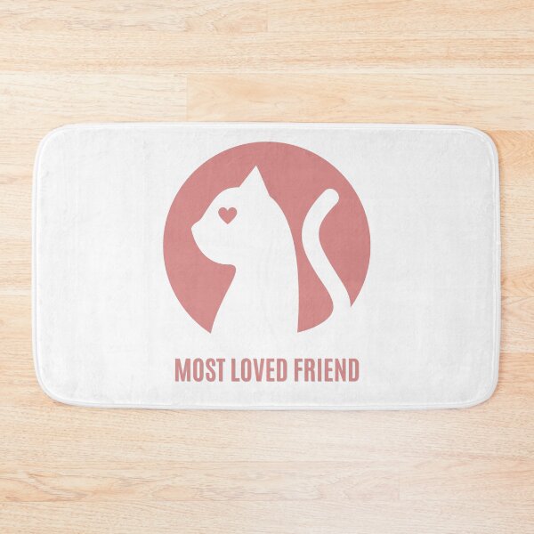 Item preview, Most Loved Friend Cat T-Shirt Minimalist Cat Lover Gift Cat Mom Graphic Tee designed and sold by oonproducts.