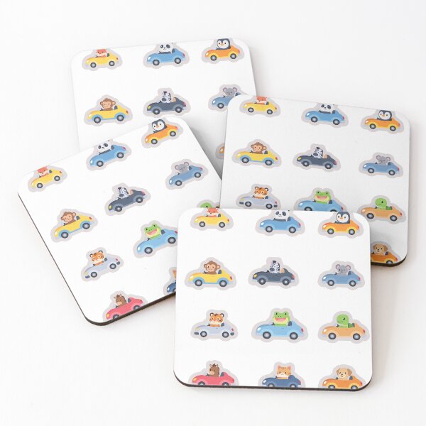 Item preview, Cute Animals Driving Cars Sticker Sheet designed and sold by KAWAII STUDIO NB.