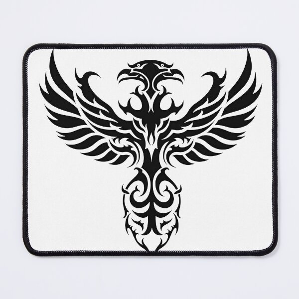Item preview, Symmetrical Raven Tribal Mandala Line Art designed and sold by Qubivibe.
