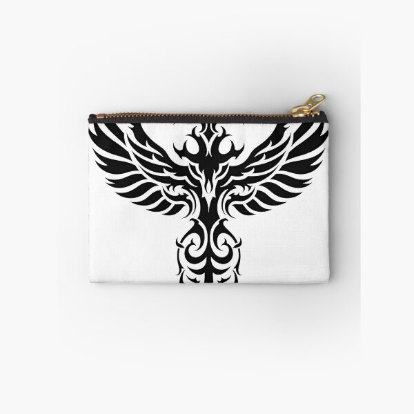 Item preview, Symmetrical Raven Tribal Mandala Line Art designed and sold by Qubivibe.