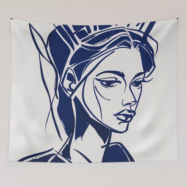Item preview, Clymene, Greek deity - Blue Abstract Art designed and sold by shadow-bloom.