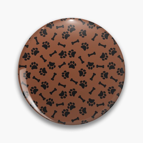 Item preview, Copper And Black Dog Paw And Bone Pattern designed and sold by pattern-archive.