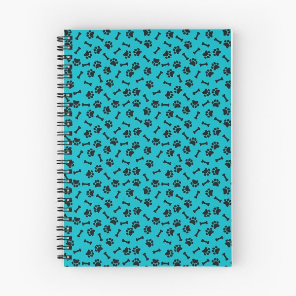 Item preview, Cyan And Black Dog Paw And Bone Pattern designed and sold by pattern-archive.
