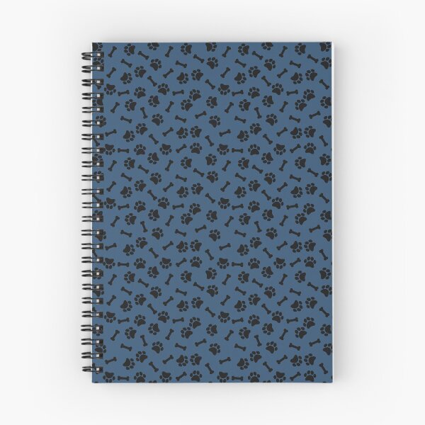 Item preview, Denim And Black Dog Paw And Bone Pattern designed and sold by pattern-archive.