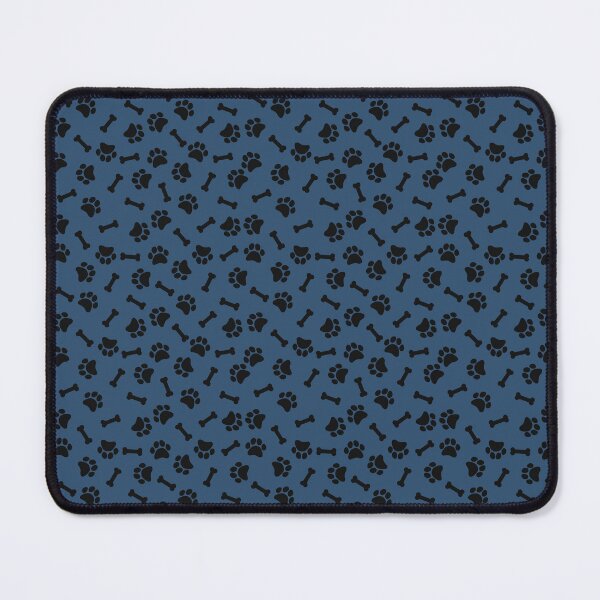 Item preview, Denim And Black Dog Paw And Bone Pattern designed and sold by pattern-archive.