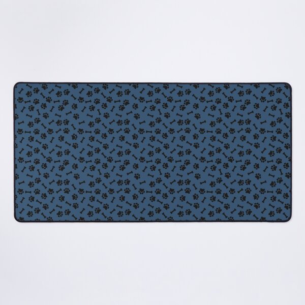 Item preview, Denim And Black Dog Paw And Bone Pattern designed and sold by pattern-archive.
