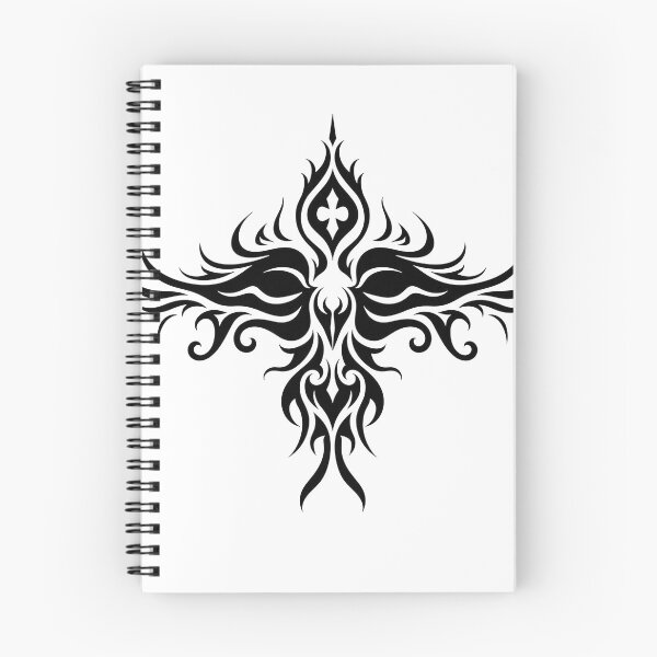 Item preview, Bold Raven Tribal Tattoo Flash Design - Symmetrical Mandala Line Art designed and sold by Qubivibe.