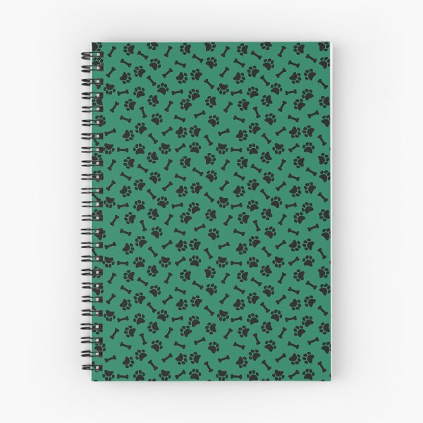 Item preview, Green And Black Dog Paw And Bone Pattern designed and sold by pattern-archive.