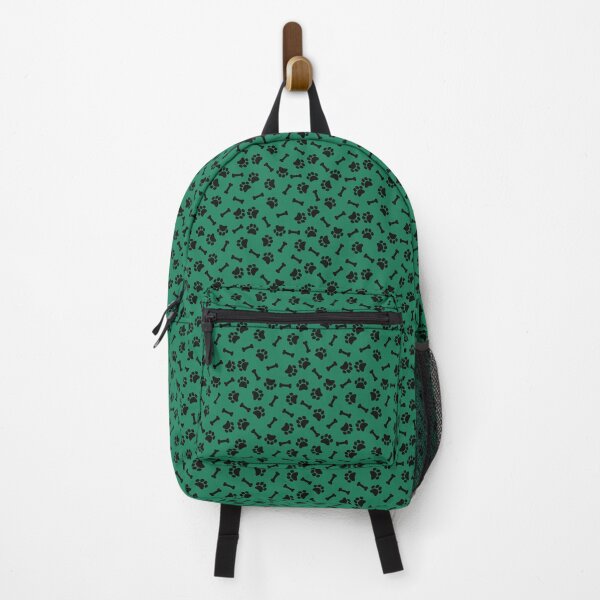 Item preview, Green And Black Dog Paw And Bone Pattern designed and sold by pattern-archive.